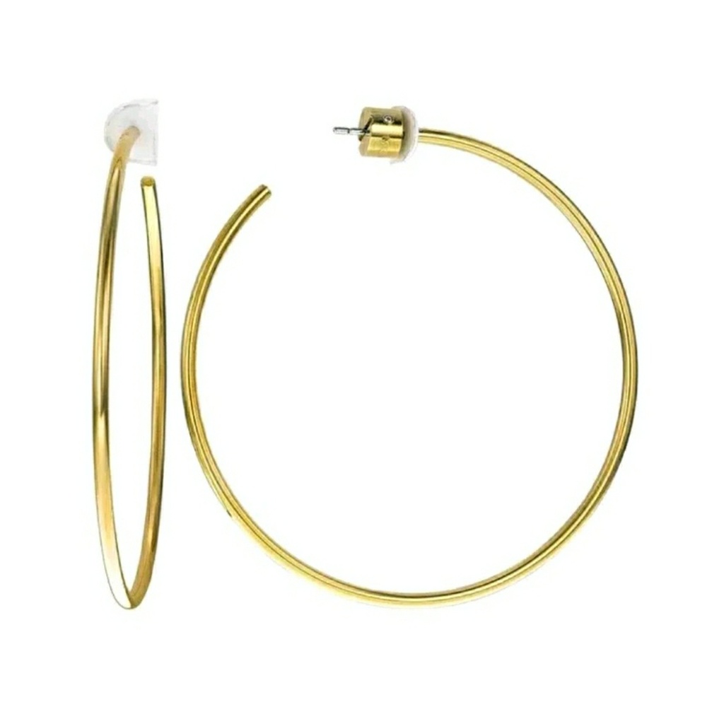 Michael Kors Delicate Gold Tone Hoop Earrings